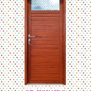 Pintu Aluminium Wood Colour